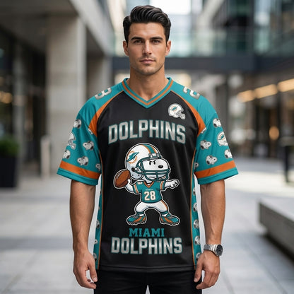 32 Teams Available | Cartoon Beagle Football Jersey, Sport Fan Shirt