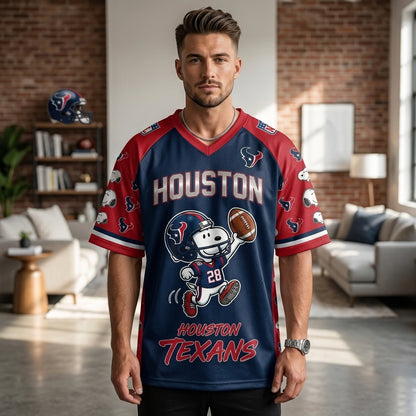 32 Teams Available | Cartoon Beagle Football Jersey, Sport Fan Shirt