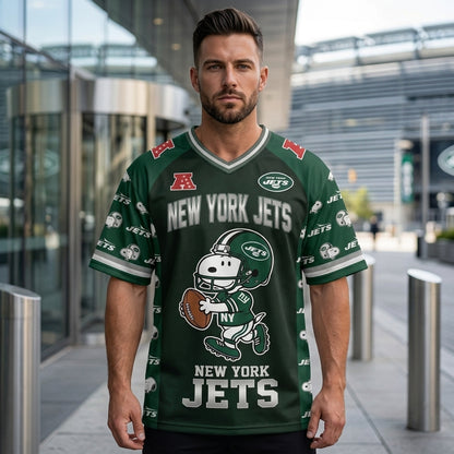 32 Teams Available | Cartoon Beagle Football Jersey, Sport Fan Shirt