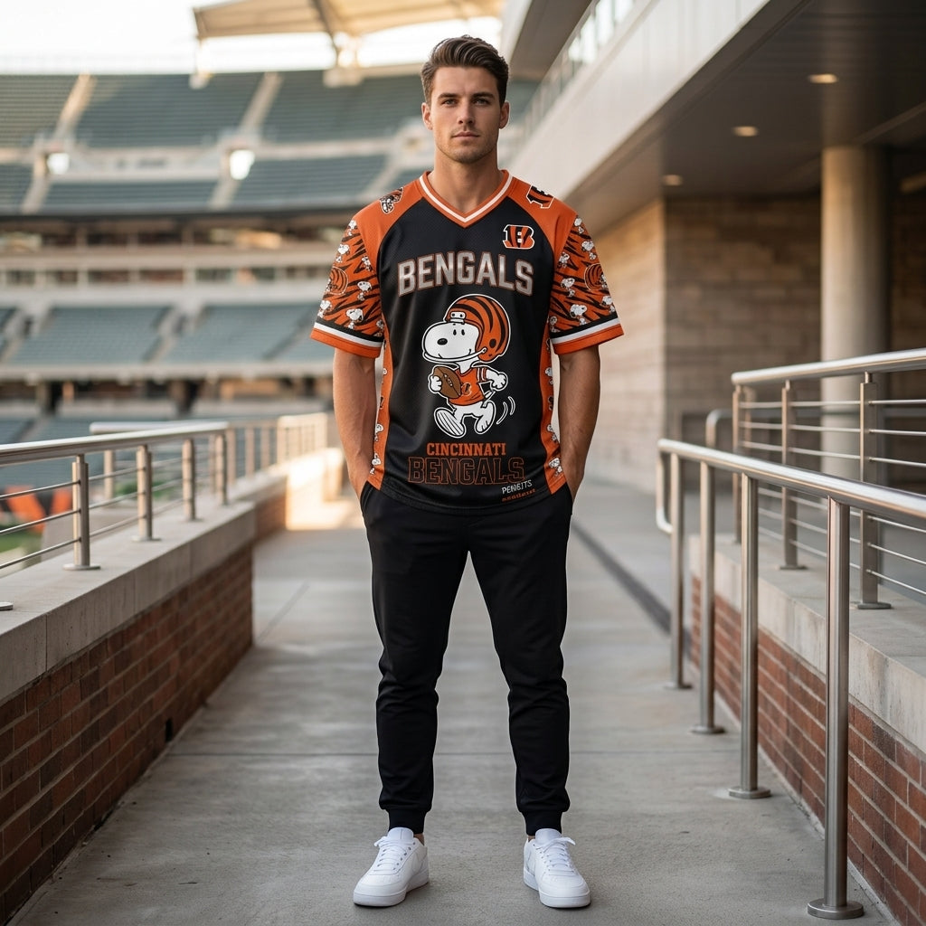 32 Teams Available | Cartoon Beagle Football Jersey, Sport Fan Shirt