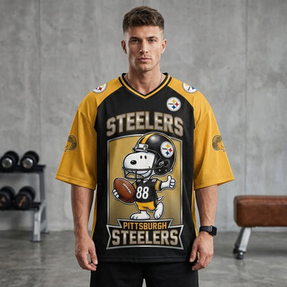 32 Teams Available | Cartoon Beagle Football Jersey, Sport Fan Shirt