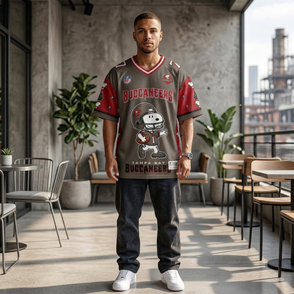 32 Teams Available | Cartoon Beagle Football Jersey, Sport Fan Shirt