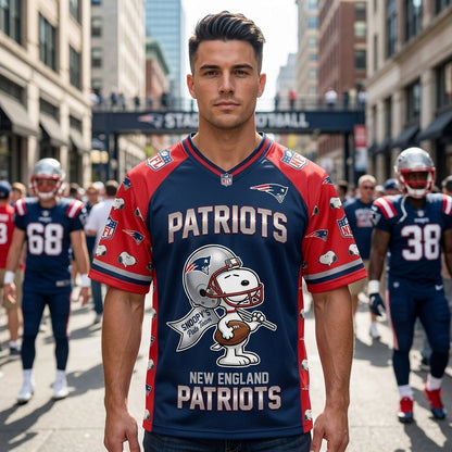 32 Teams Available | Cartoon Beagle Football Jersey, Sport Fan Shirt