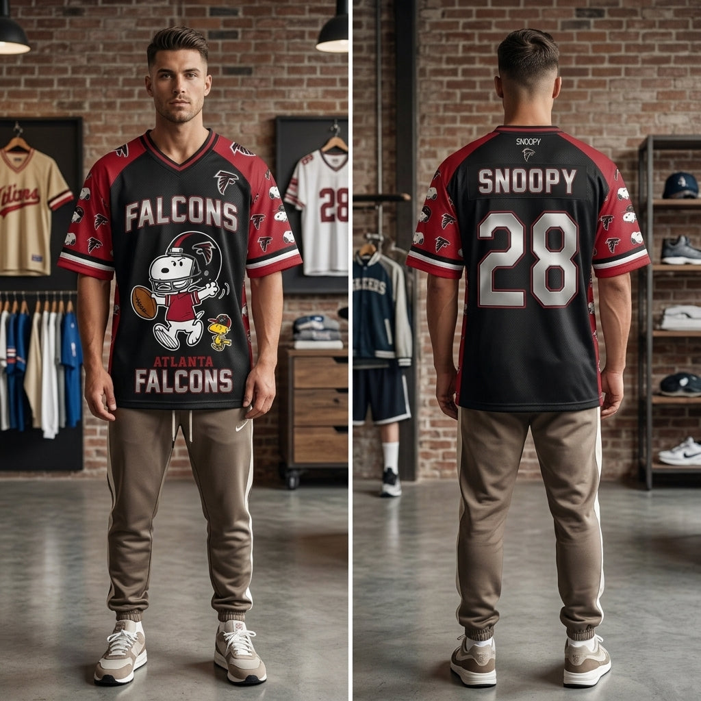 32 Teams Available | Cartoon Beagle Football Jersey, Sport Fan Shirt