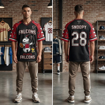 32 Teams Available | Cartoon Beagle Football Jersey, Sport Fan Shirt