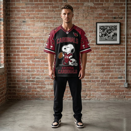 32 Teams Available | Cartoon Beagle Football Jersey, Sport Fan Shirt