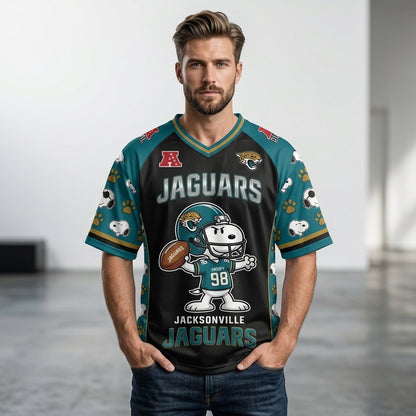 32 Teams Available | Cartoon Beagle Football Jersey, Sport Fan Shirt