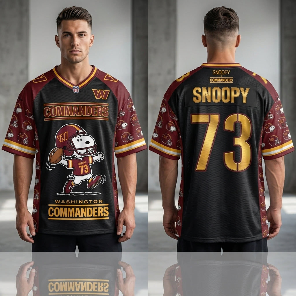 32 Teams Available | Cartoon Beagle Football Jersey, Sport Fan Shirt