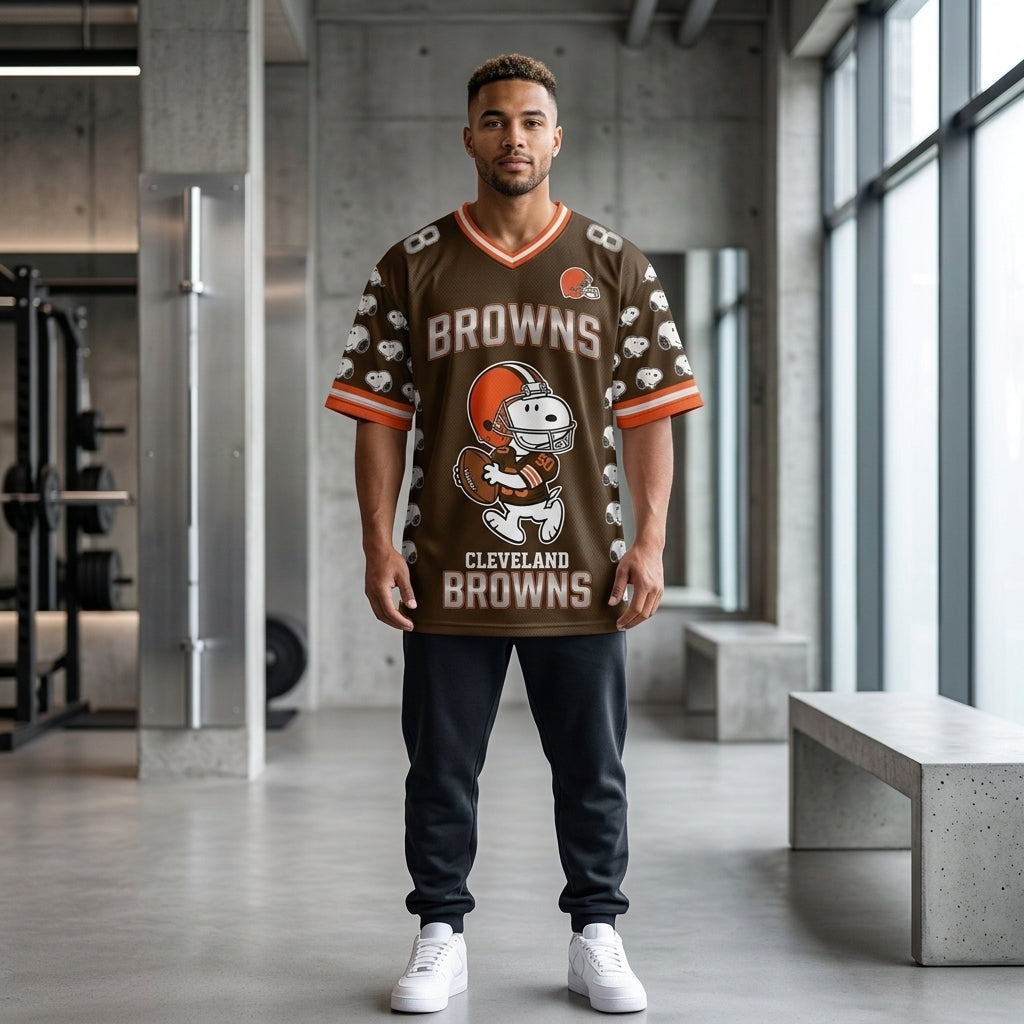 32 Teams Available | Cartoon Beagle Football Jersey — Sport Fan Shirt