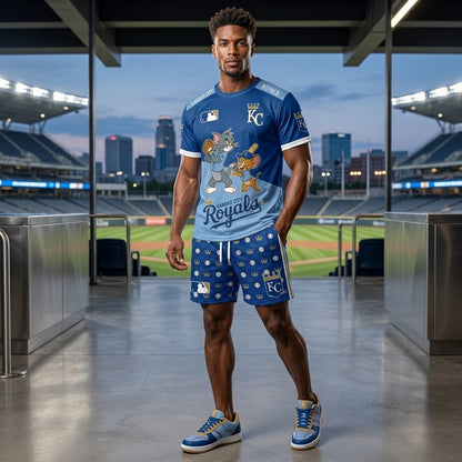 All USA Baseball Teams Inspired Fan Set, Graphic T-Shirt And Shorts Combo Outfit