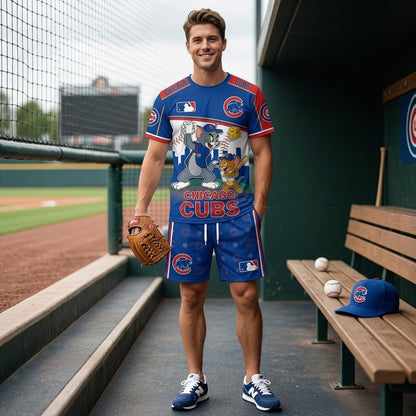 All USA Baseball Teams Inspired Fan Set, Graphic T-Shirt And Shorts Combo Outfit