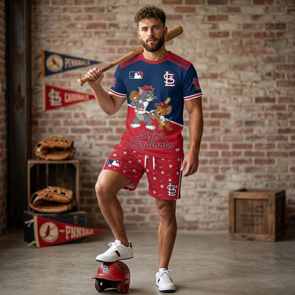 All USA Baseball Teams Inspired Fan Set, Graphic T-Shirt And Shorts Combo Outfit