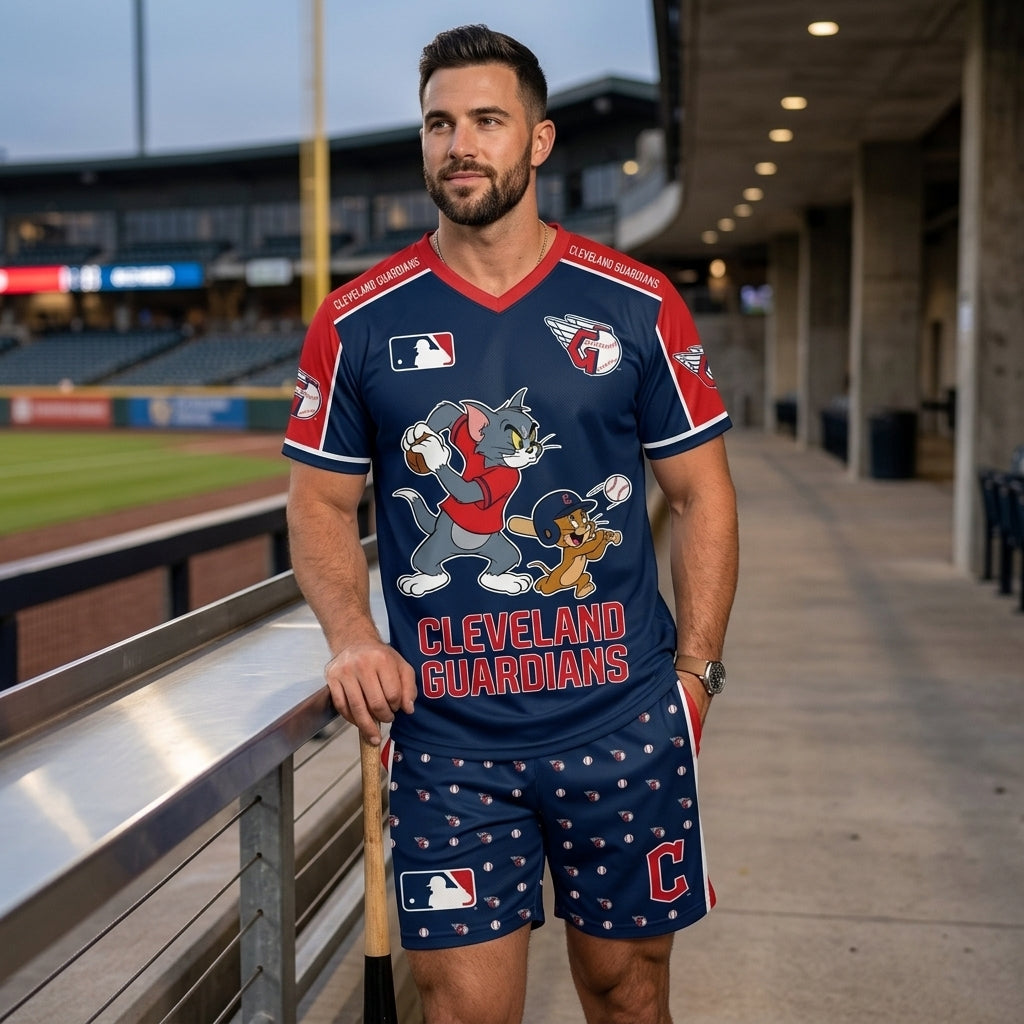 All USA Baseball Teams Inspired Fan Set, Graphic T-Shirt And Shorts Combo Outfit