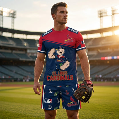 Strong Sailor Baseball Fan T-Shirt And Shorts Set, Sport Outfit Combo | 30 Teams Available