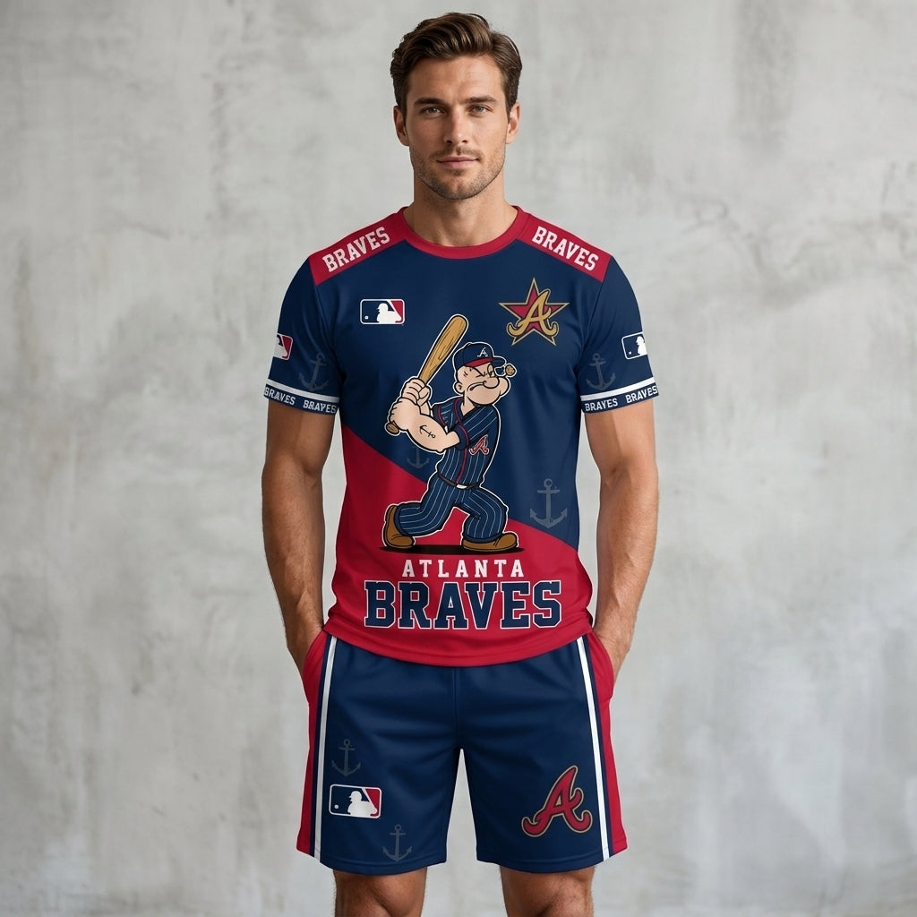 Strong Sailor Baseball Fan T-Shirt And Shorts Set, Sport Outfit Combo | 30 Teams Available