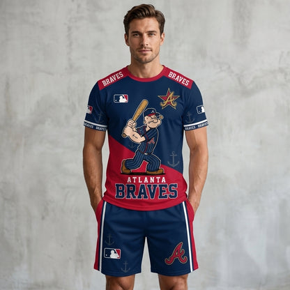 Strong Sailor Baseball Fan T-Shirt And Shorts Set, Sport Outfit Combo | 30 Teams Available