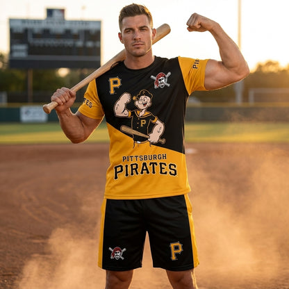 Strong Sailor Baseball Fan T-Shirt And Shorts Set, Sport Outfit Combo | 30 Teams Available