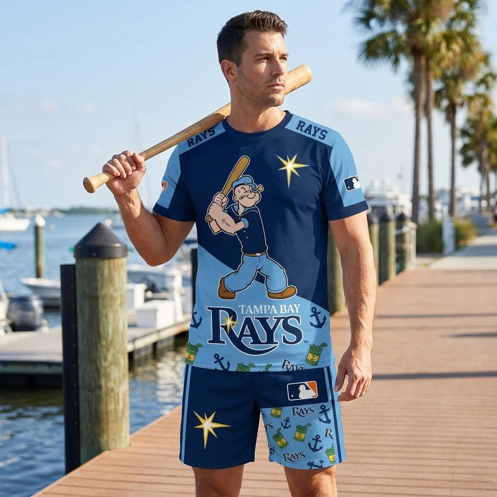Strong Sailor Baseball Fan T-Shirt And Shorts Set, Sport Outfit Combo | 30 Teams Available