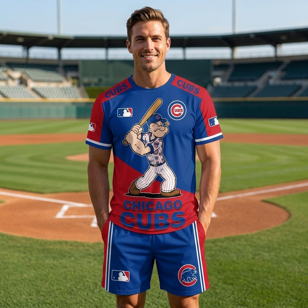 Strong Sailor Baseball Fan T-Shirt And Shorts Set, Sport Outfit Combo | 30 Teams Available