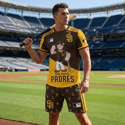 Strong Sailor Baseball Fan T-Shirt And Shorts Set, Sport Outfit Combo | 30 Teams Available