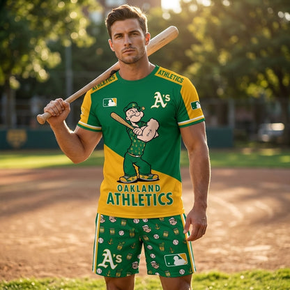 Strong Sailor Baseball Fan T-Shirt And Shorts Set, Sport Outfit Combo | 30 Teams Available
