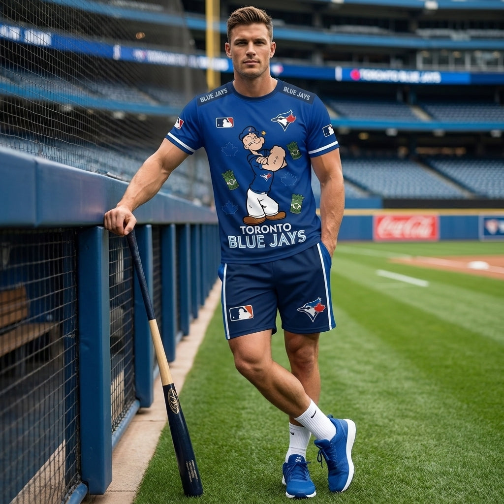 Strong Sailor Baseball Fan T-Shirt And Shorts Set, Sport Outfit Combo | 30 Teams Available