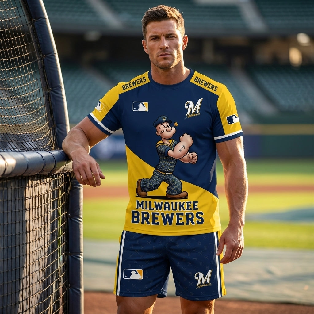Strong Sailor Baseball Fan T-Shirt And Shorts Set, Sport Outfit Combo | 30 Teams Available