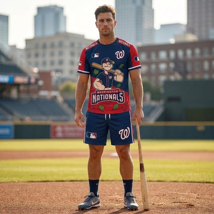 Strong Sailor Baseball Fan T-Shirt And Shorts Set, Sport Outfit Combo | 30 Teams Available