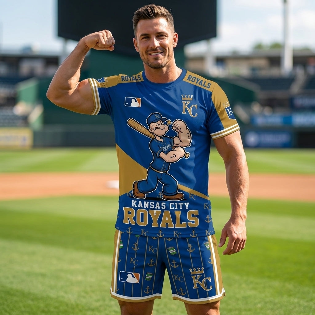 Strong Sailor Baseball Fan T-Shirt And Shorts Set, Sport Outfit Combo | 30 Teams Available