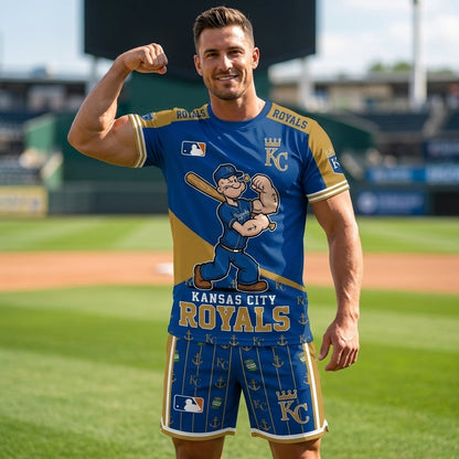 Strong Sailor Baseball Fan T-Shirt And Shorts Set, Sport Outfit Combo | 30 Teams Available