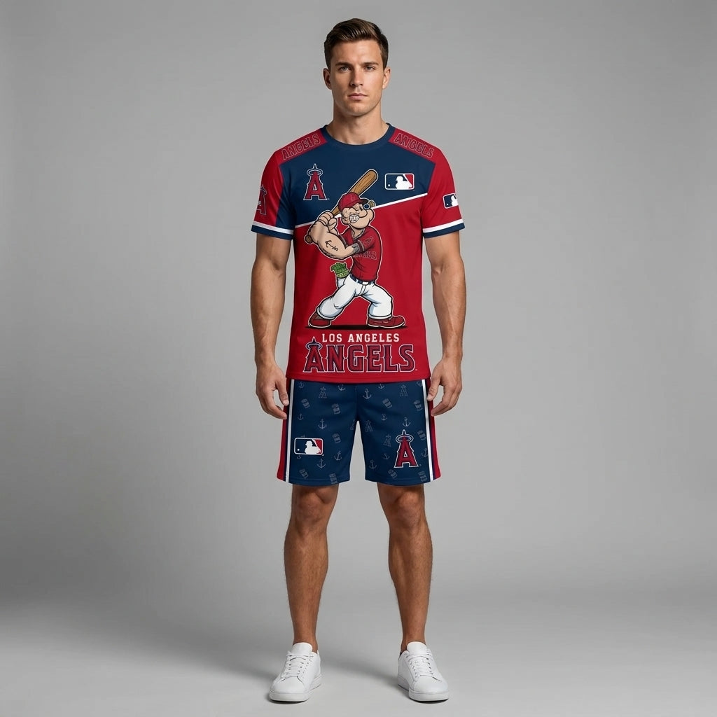 Strong Sailor Baseball Fan T-Shirt And Shorts Set, Sport Outfit Combo | 30 Teams Available