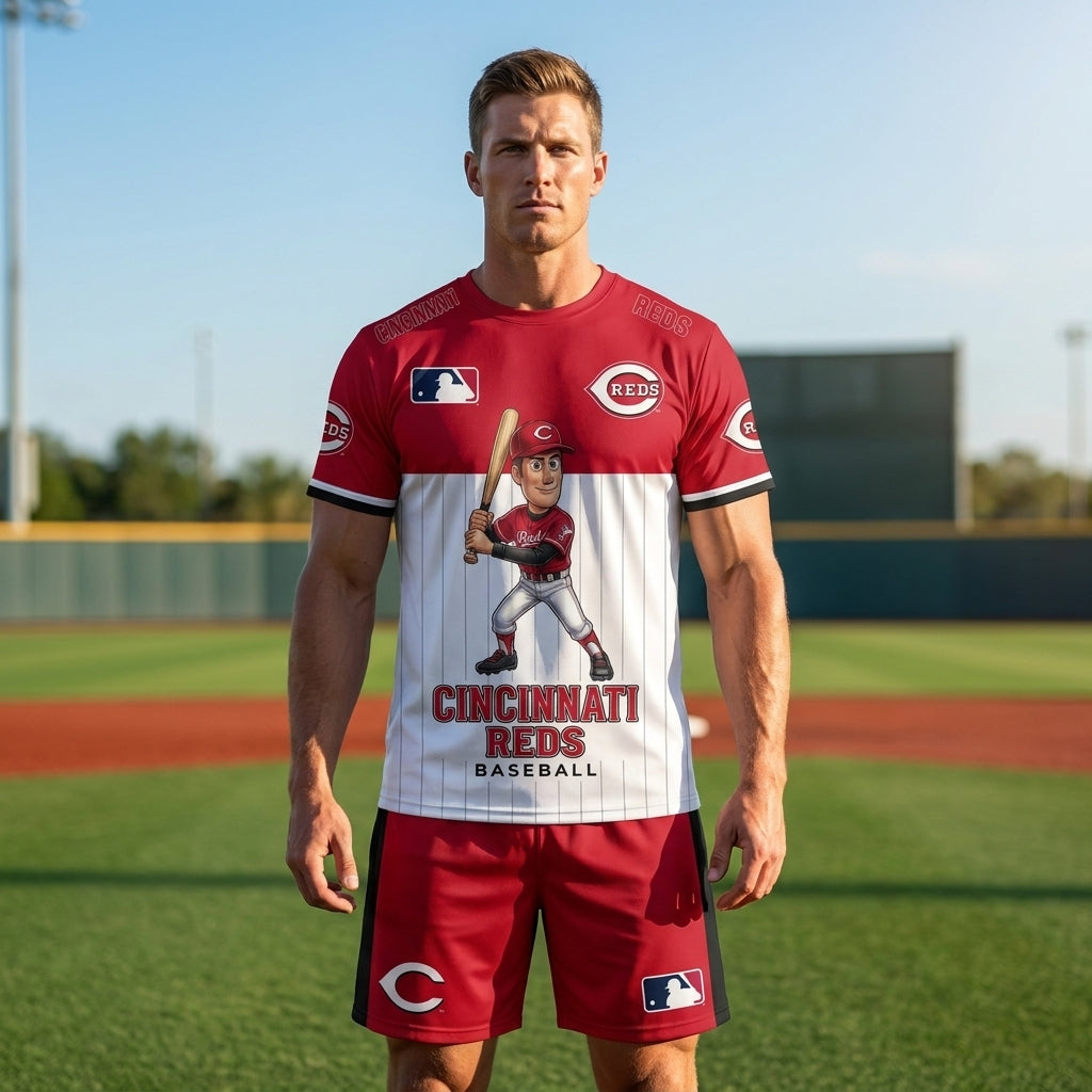 All 30 Teams Available-COMBO GIFTS FOR BASEBALL FAN | Sport Fan Set — T-Shirt + Shorts