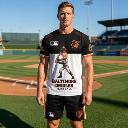 All 30 Teams Available-COMBO GIFTS FOR BASEBALL FAN | Sport Fan Set — T-Shirt + Shorts