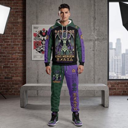 Anime Hunter Hoodie & Sweatpants Set — Manga Inspired Tracksuit — Character Graphic Jogger Set for A - Custom Fan Apparel Image 14