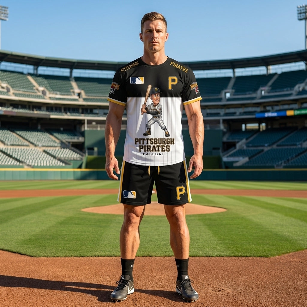 All 30 Teams Available-COMBO GIFTS FOR BASEBALL FAN | Sport Fan Set — T-Shirt + Shorts