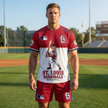 All 30 Teams Available-COMBO GIFTS FOR BASEBALL FAN | Sport Fan Set — T-Shirt + Shorts