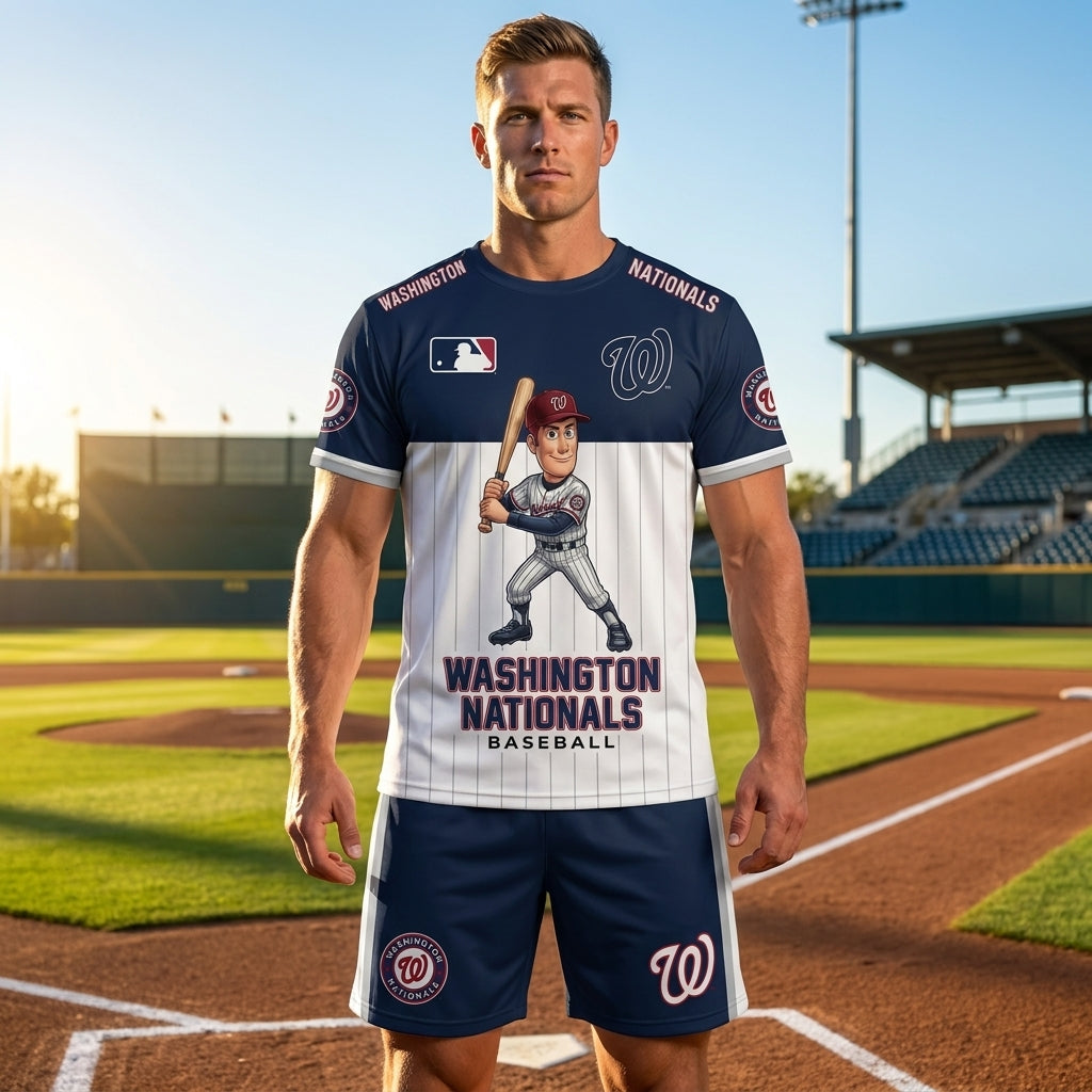 All 30 Teams Available-COMBO GIFTS FOR BASEBALL FAN | Sport Fan Set — T-Shirt + Shorts