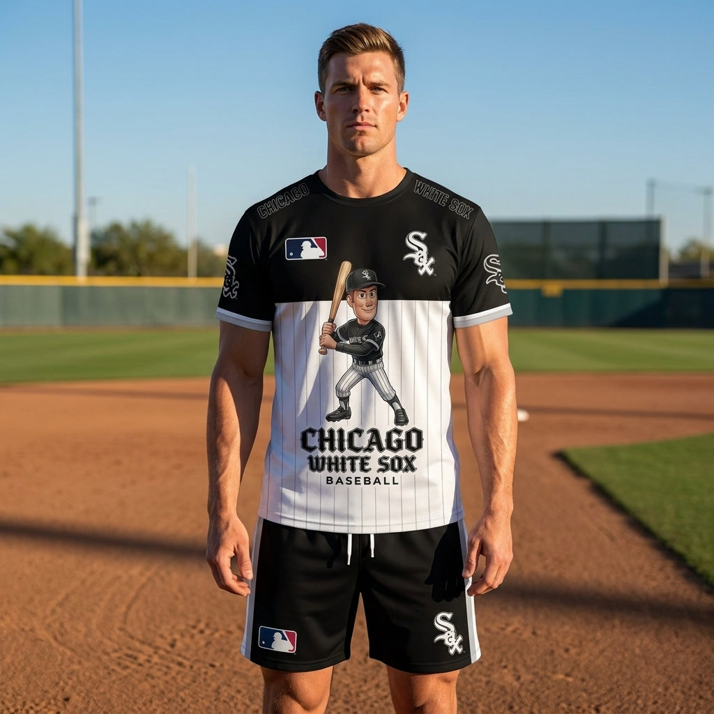 All 30 Teams Available-COMBO GIFTS FOR BASEBALL FAN | Sport Fan Set — T-Shirt + Shorts
