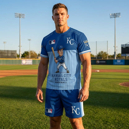 All 30 Teams Available-COMBO GIFTS FOR BASEBALL FAN | Sport Fan Set — T-Shirt + Shorts