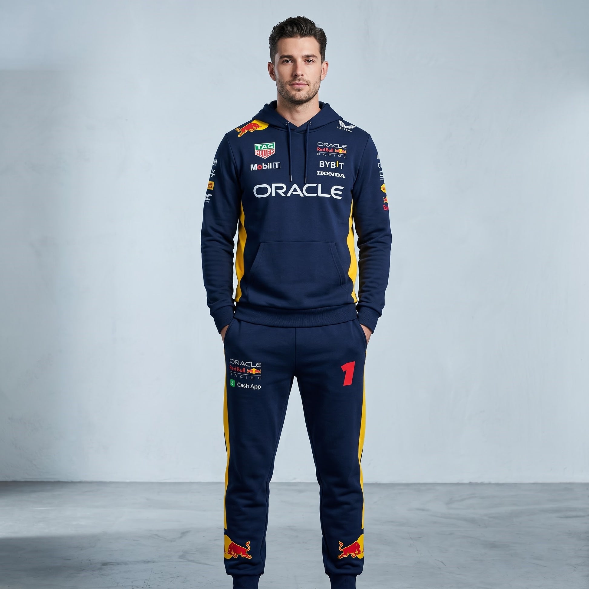 Formula Racing F1 Hoodie & Sweatpants Set — Motorsport Team Inspired Tracksuit — Racing Fan Outfit 2 - Custom Fan Apparel Image 12