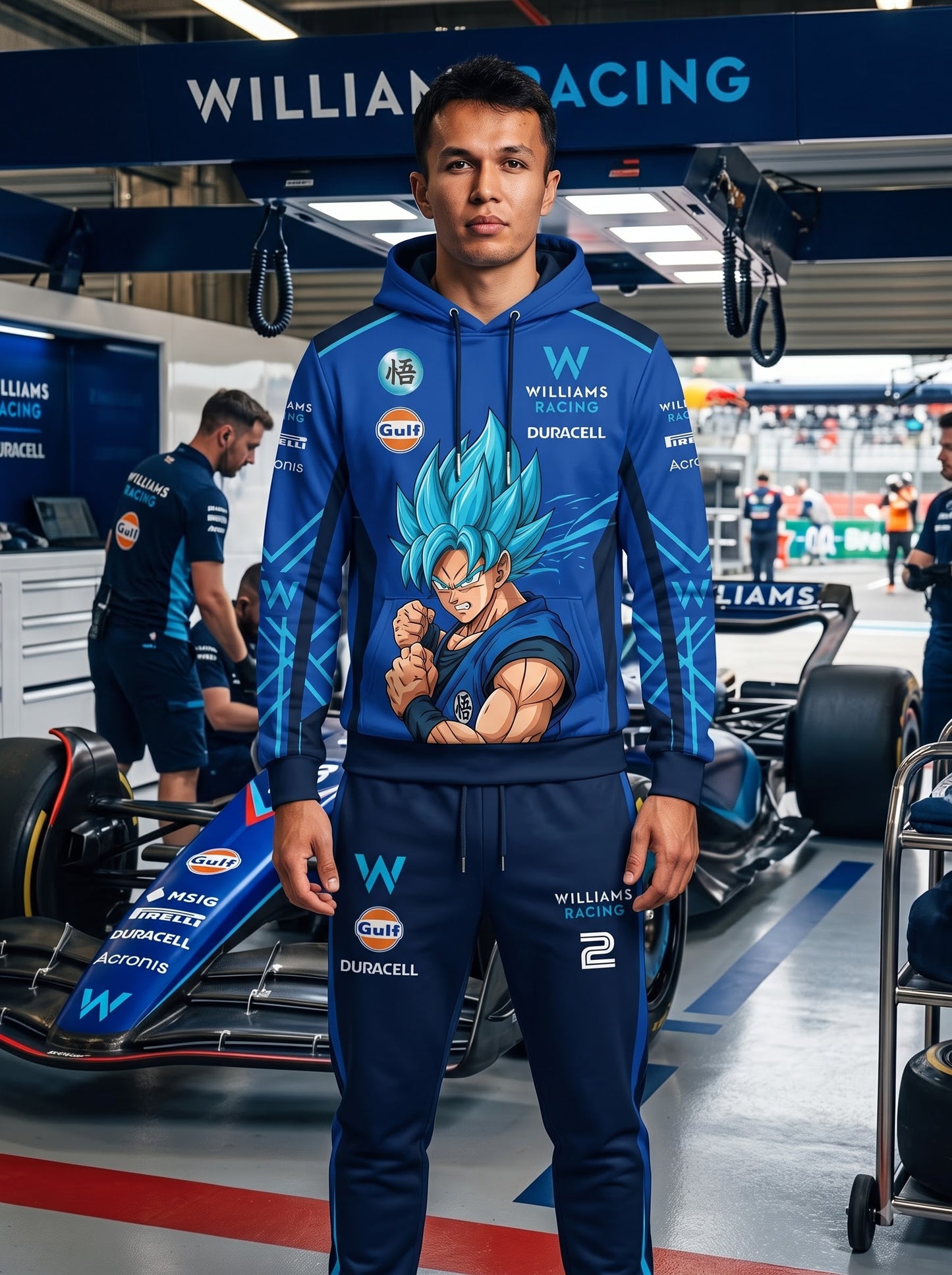 Sport Racing F1 x Son Goku Set — Hoodie & Sweatpants | 11 Formula Team Inspired Dragon Style
