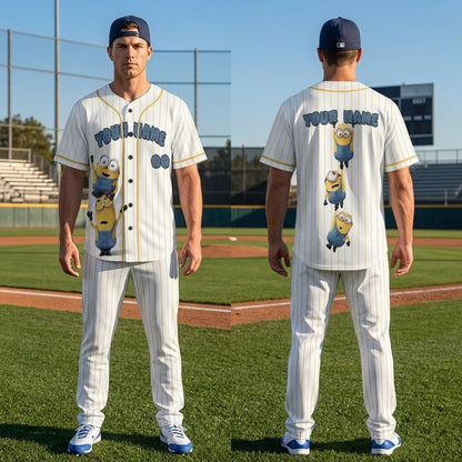 Personalized Baseball Jersey, Custom Name Number Cartoon Character Jersey, Funny Baseball Fan Gift, Family Matching Shirt