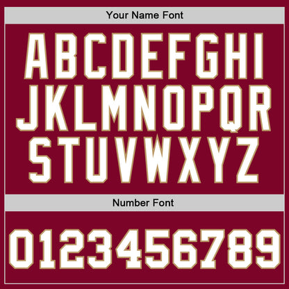 Custom Maroon White-Old Gold Authentic Throwback Basketball Jersey