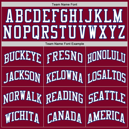 Custom Maroon White-Royal Authentic Throwback Basketball Jersey