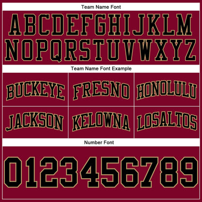 Custom Maroon Black-Old Gold Authentic Throwback Basketball Shorts