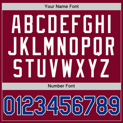 Custom Maroon Royal-White Authentic Throwback Basketball Jersey