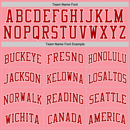 Custom Medium Pink Red-White Authentic Basketball Jersey