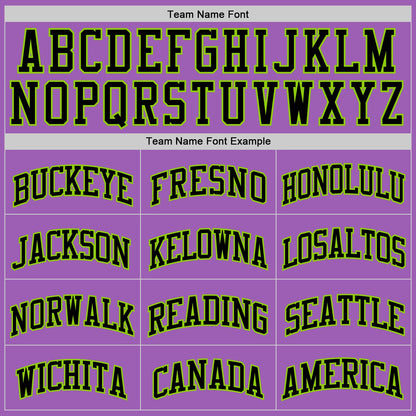 Custom Medium Purple Black-Neon Green Authentic Basketball Jersey