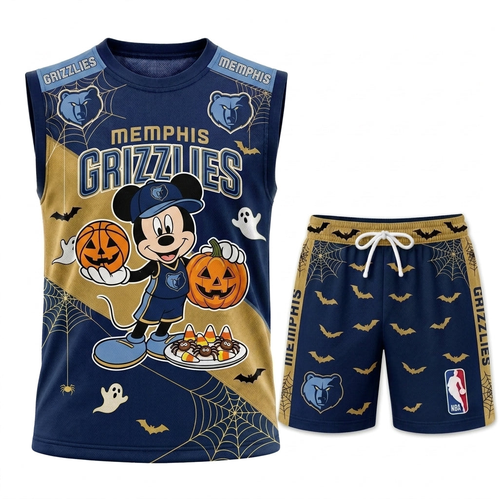 Limited Halloween Fan Set, Cartoon Mouse Basketball Jersey + Shorts | 30 Teams
