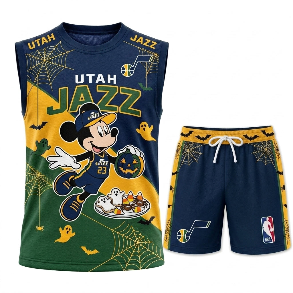 Limited Halloween Fan Set, Cartoon Mouse Basketball Jersey + Shorts | 30 Teams